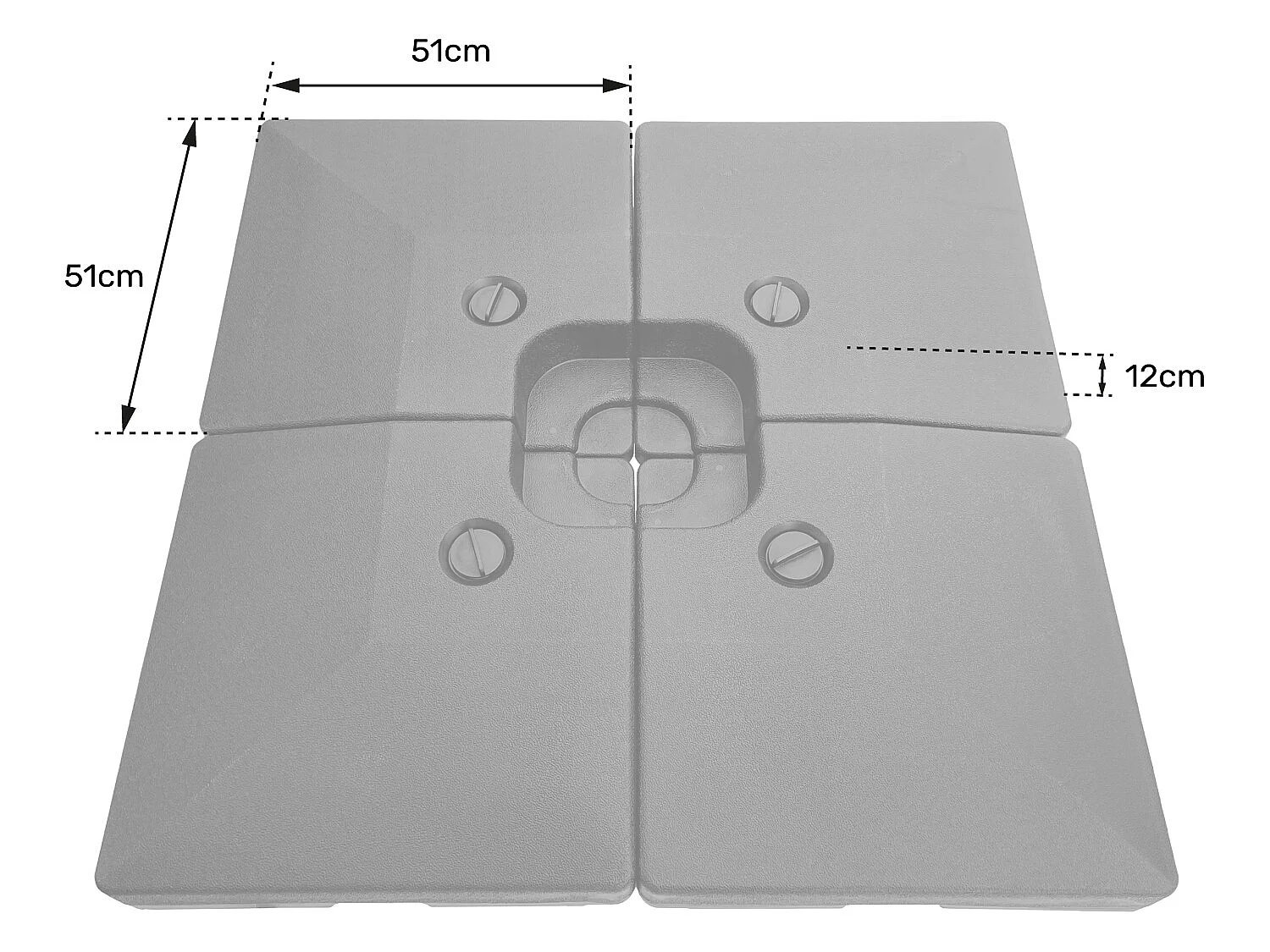 Set di 4 piastrelle quadrate CROZON
