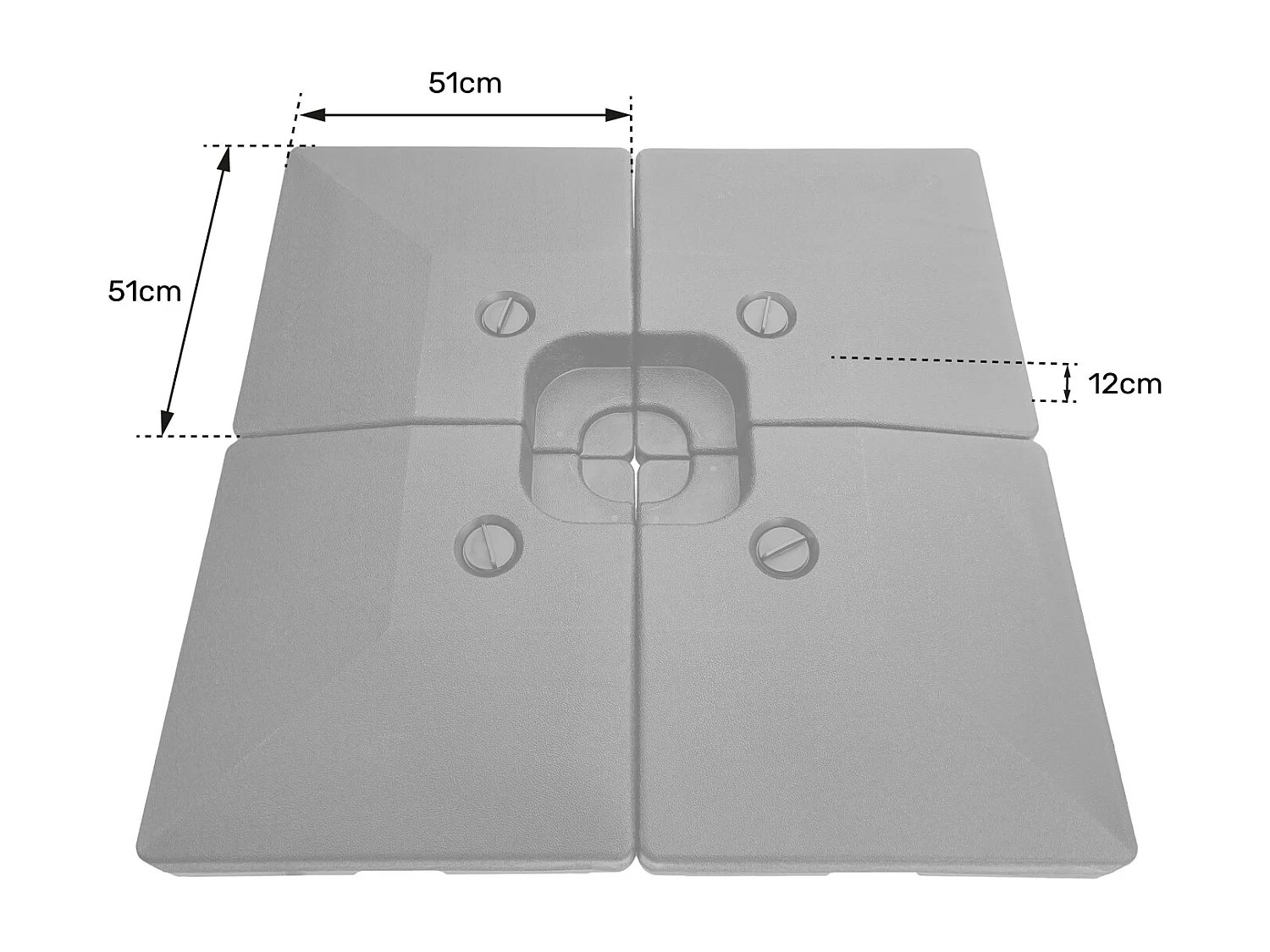 pack de 4 baldosas cuadradas CROZON