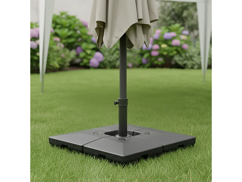 Lot de 4 dalles carrées CROZON - HAPPY GARDEN