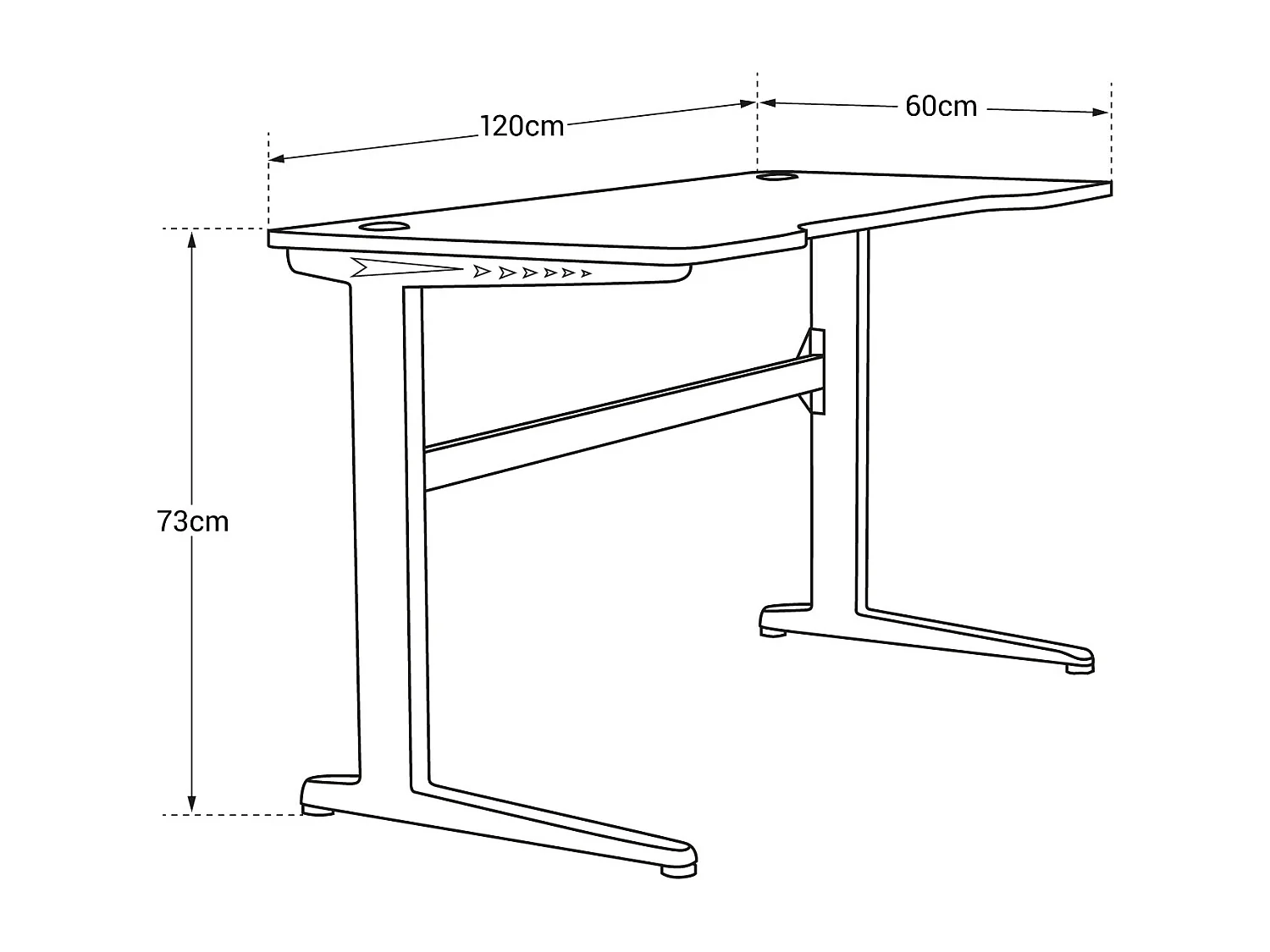 Bureau gamer à LED ALICE - HAPPY GARDEN