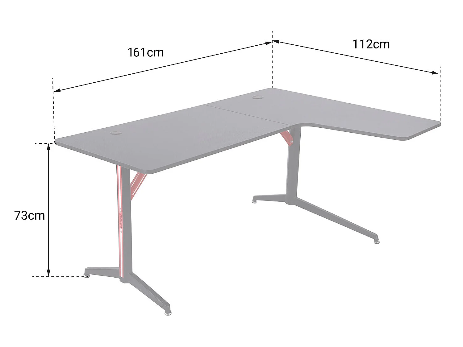 Bureau d'angle gamer NINA - HAPPY GARDEN
