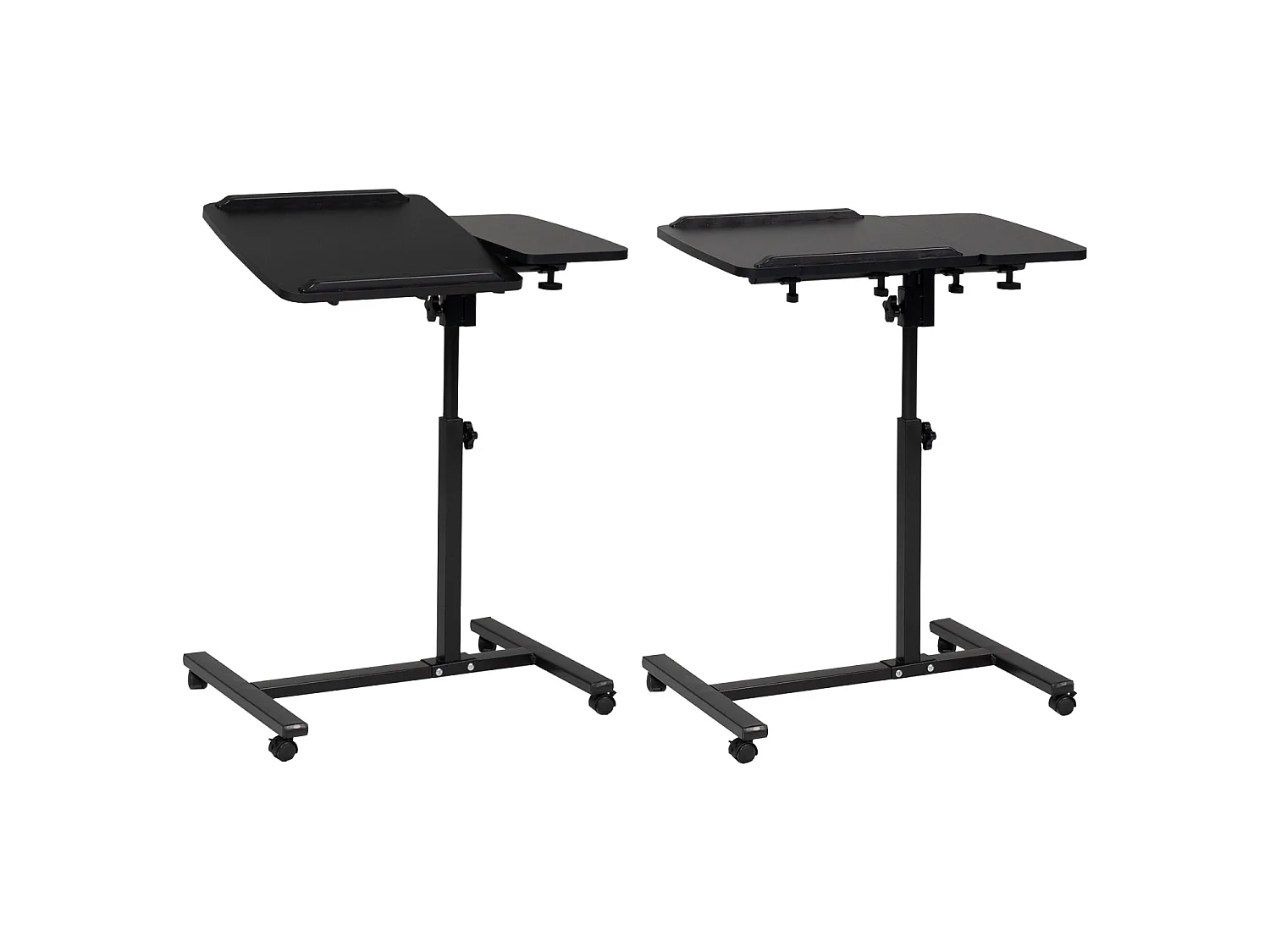 Table pour ordinateur à roulettes noire SABINE - HAPPY GARDEN