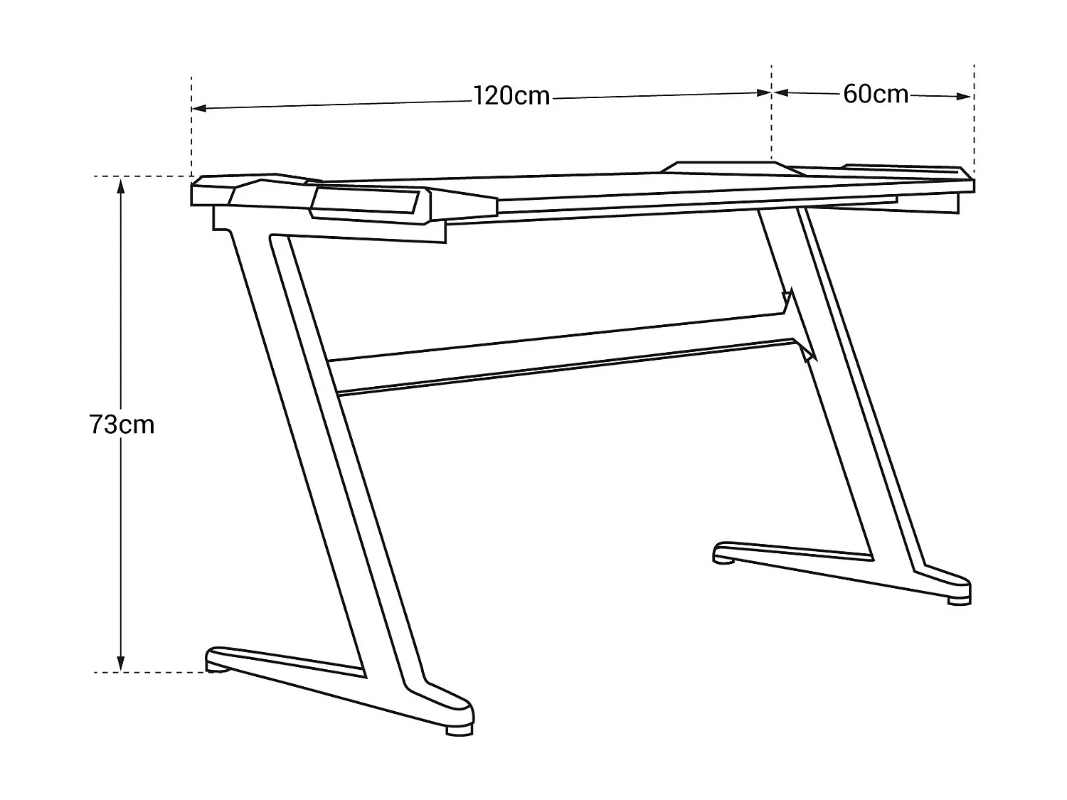 Bureau gamer à LED LARA - HAPPY GARDEN