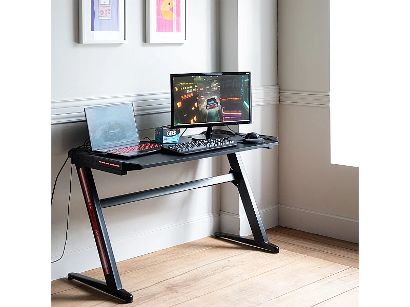 Mesa gaming con LED LARA