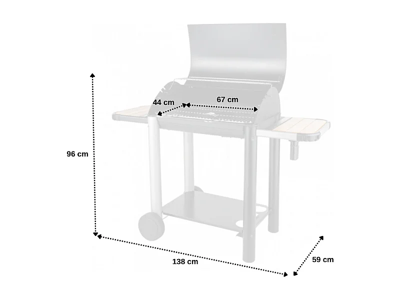 Houtskoolbarbecue VULCANO 3000