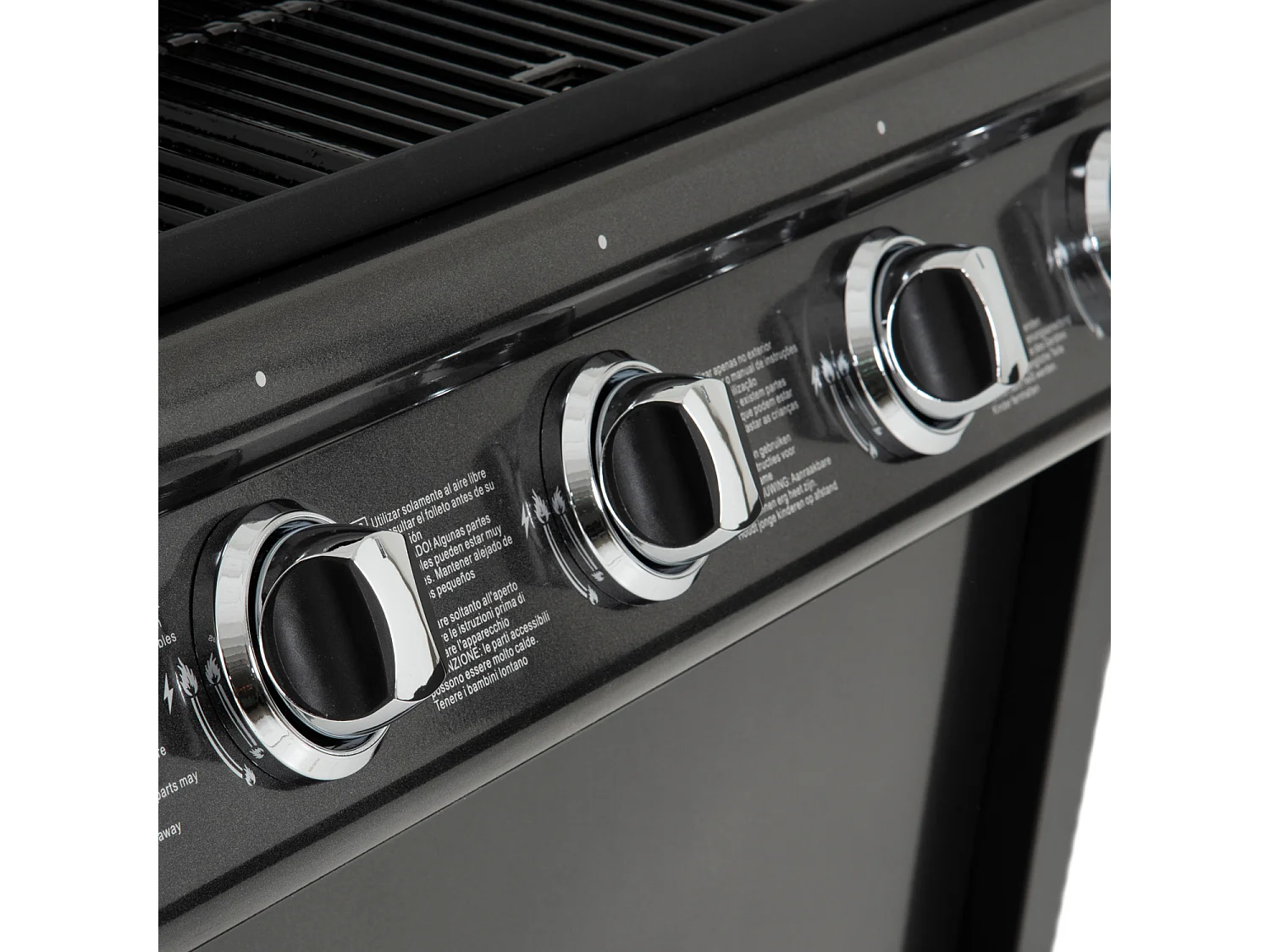 Barbacoa de gas RENO 4 quemadores con termómetro 14kW - HAPPY GARDEN