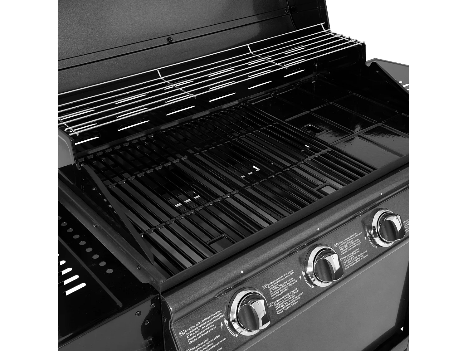 Barbacoa de gas RENO 4 quemadores con termómetro 14kW - HAPPY GARDEN