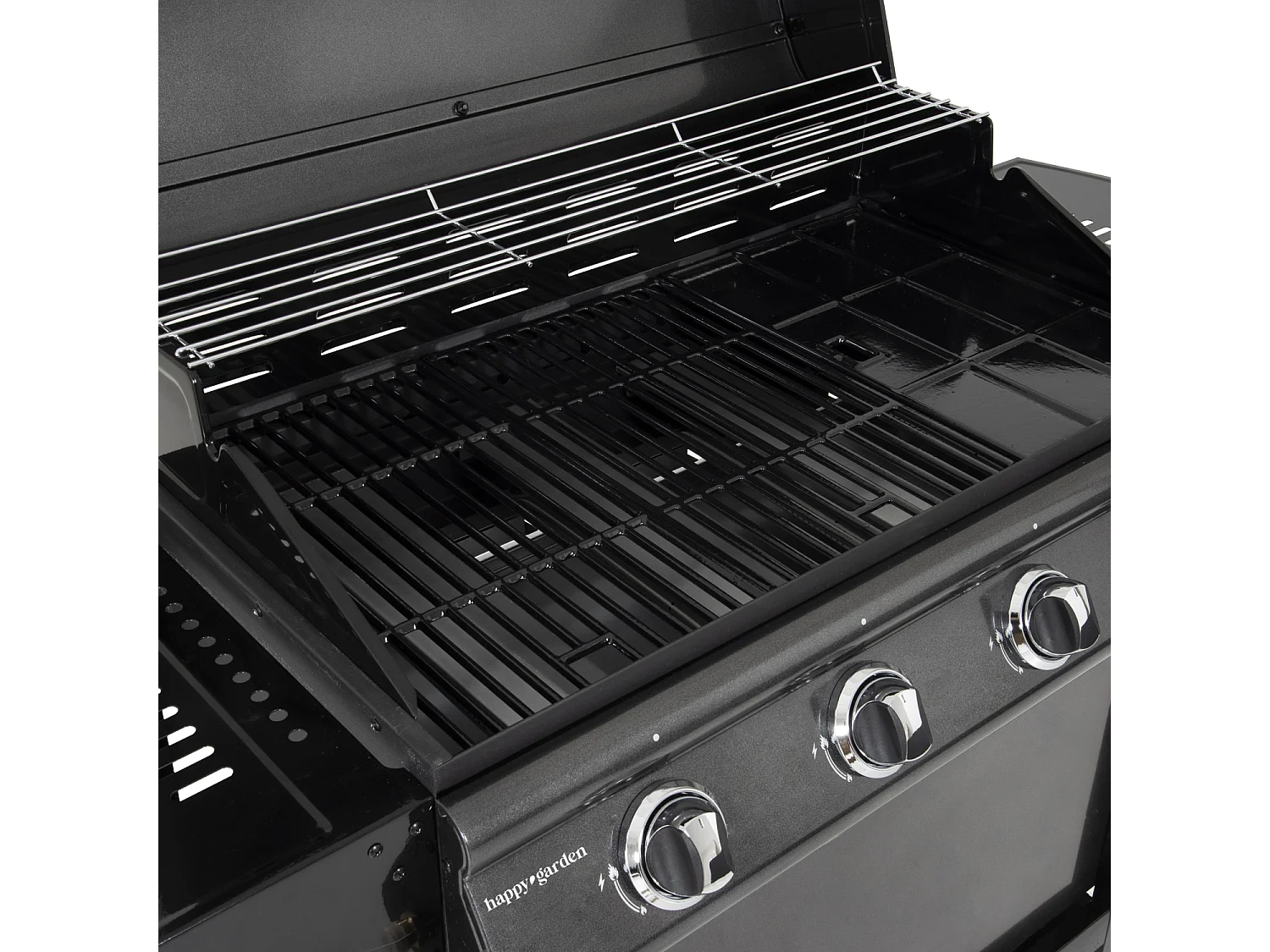 Barbecue au gaz RENO - 4 brûleurs avec thermomètre 14kW - HAPPY GARDEN