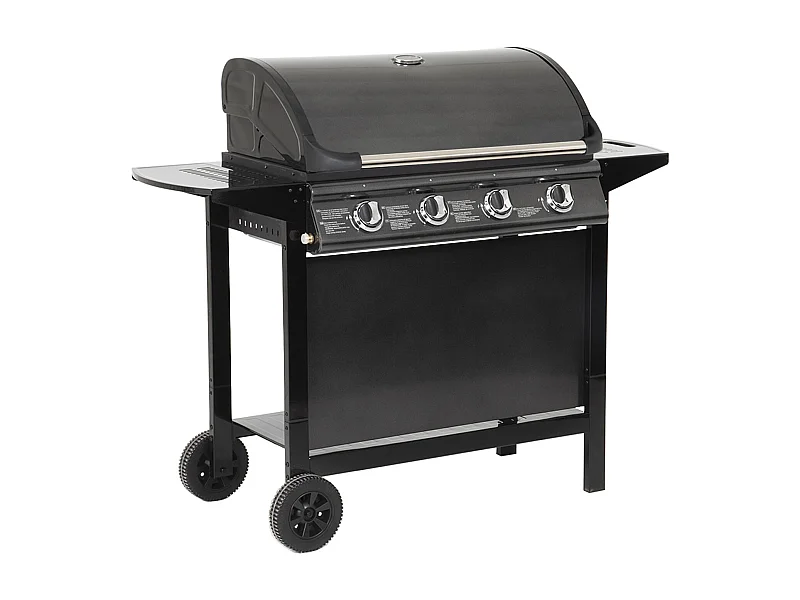 Barbecue au gaz RENO - 4 brûleurs avec thermomètre 14kW - HAPPY GARDEN