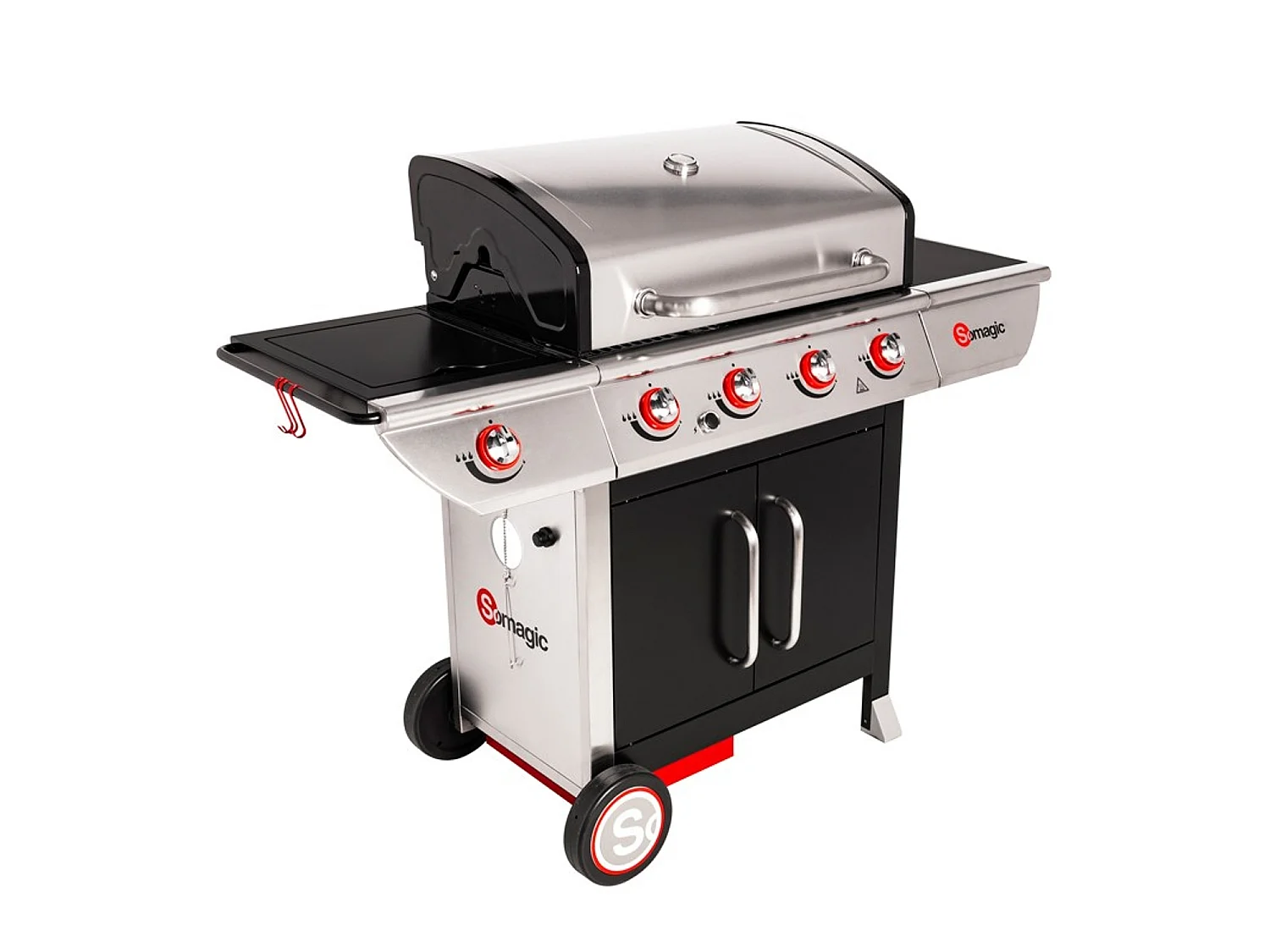 Barbacoa de gas MANHATTAN 450GPI 4 quemadores + cocina de 14kW - SOMAGIC
