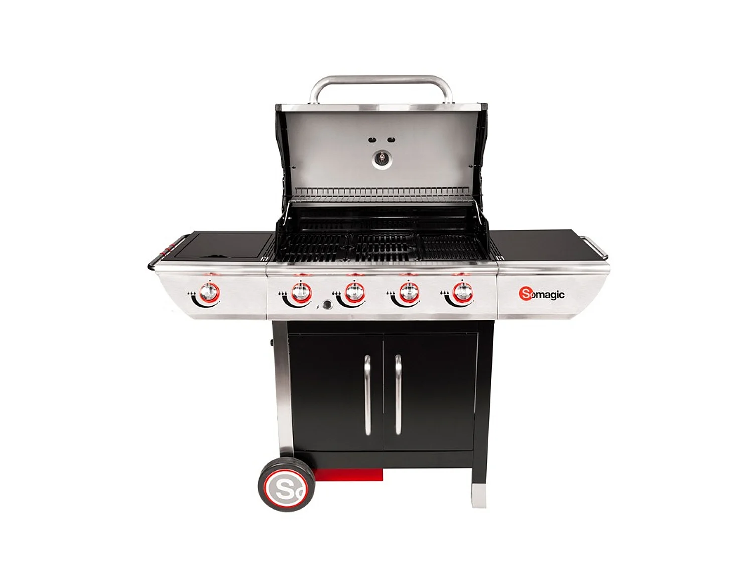 Barbacoa de gas MANHATTAN 450GPI 4 quemadores + cocina de 14kW - SOMAGIC