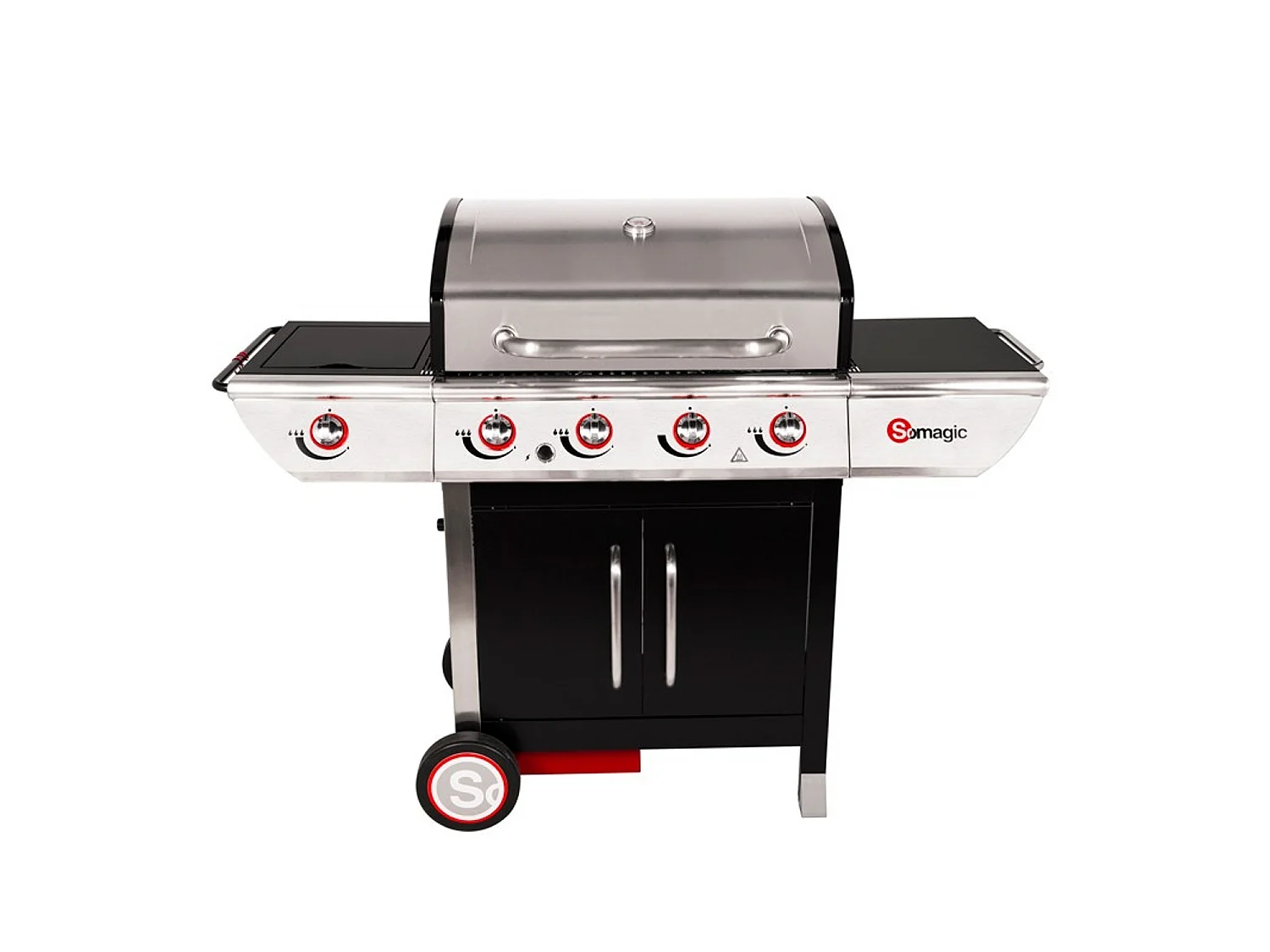 Barbacoa de gas MANHATTAN 450GPI 4 quemadores + cocina de 14kW - SOMAGIC