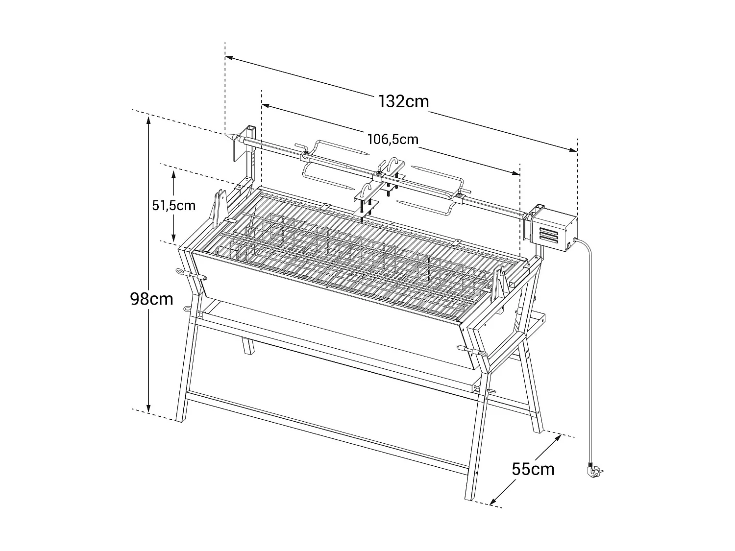 LISBOA kantelbraadspit