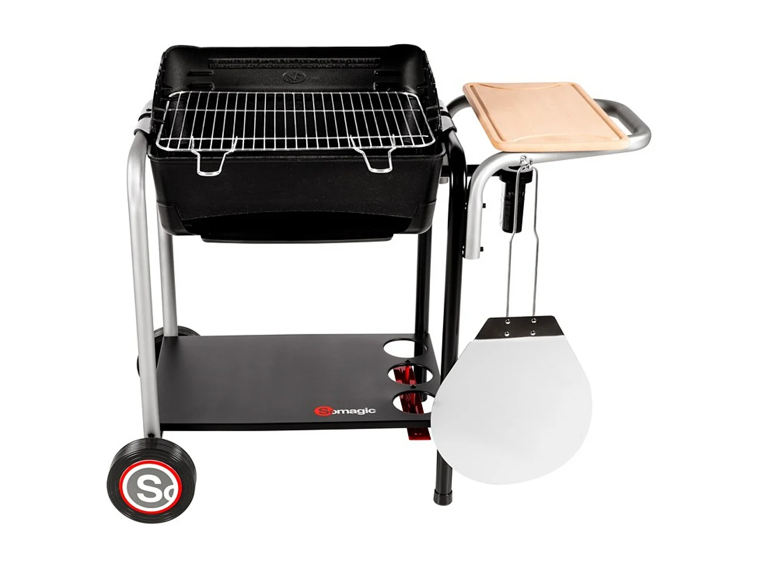 ROMA houtskoolbarbecue met pizzabereiding