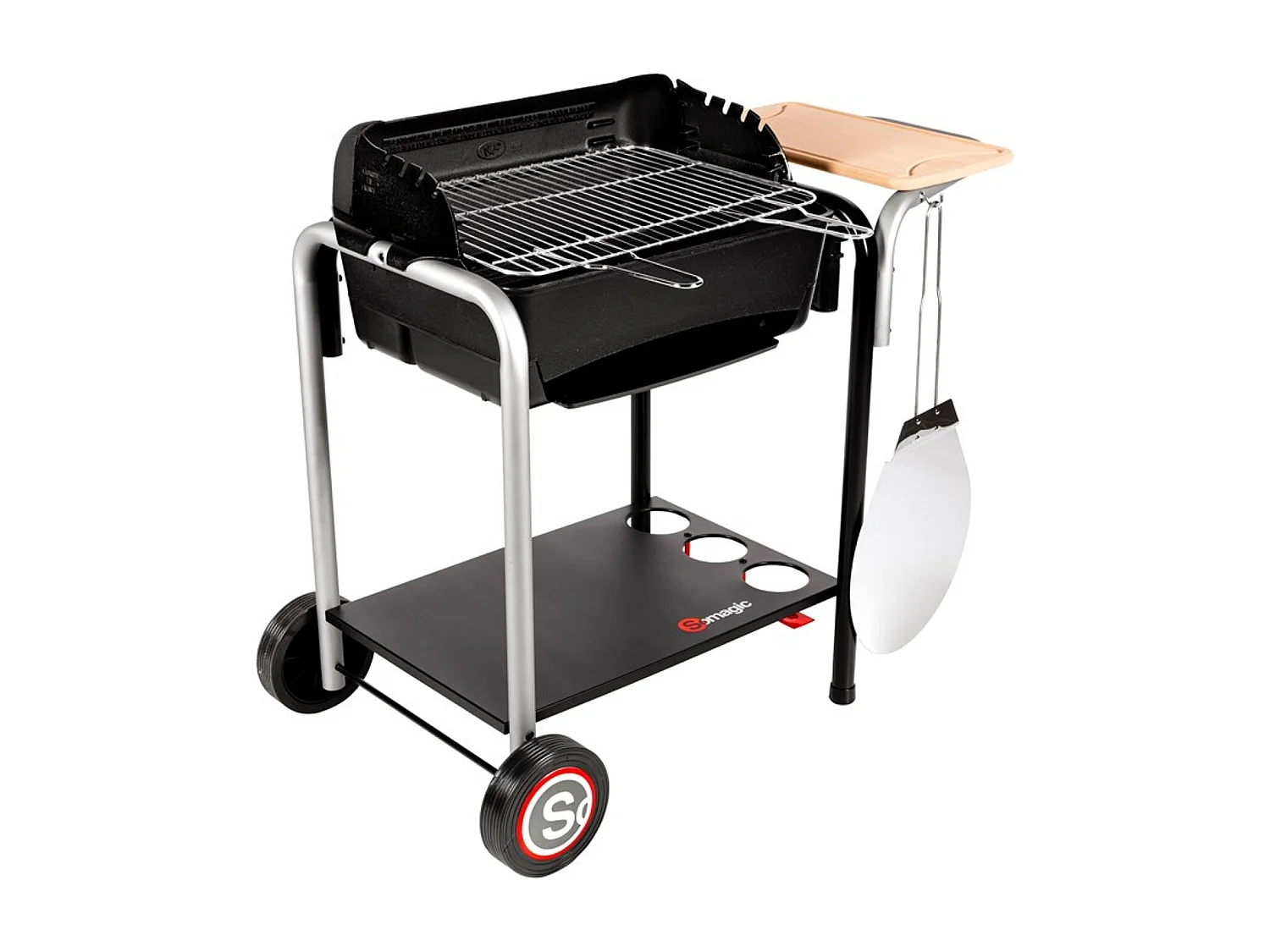 ROMA houtskoolbarbecue met pizzabereiding