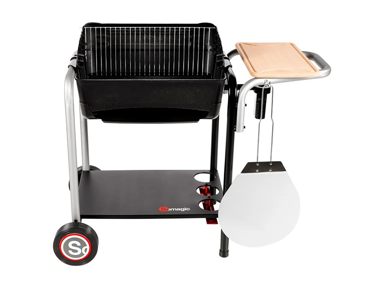 ROMA houtskoolbarbecue met pizzabereiding