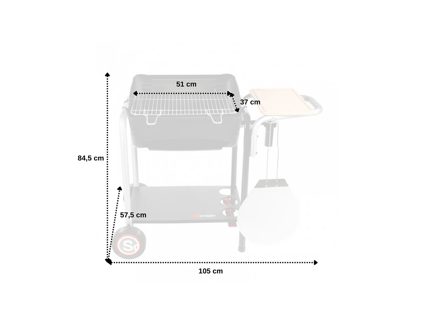Barbecue a carbone ROMA con cottura della pizza - SOMAGIC