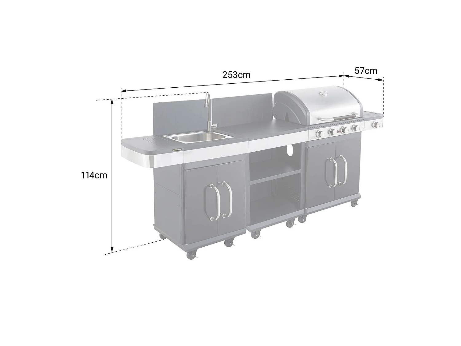 Cuisine extérieure modulable FIDGI 4 - COOK'IN GARDEN