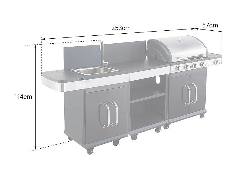 Cuisine extérieure modulable FIDGI 4 - COOK'IN GARDEN