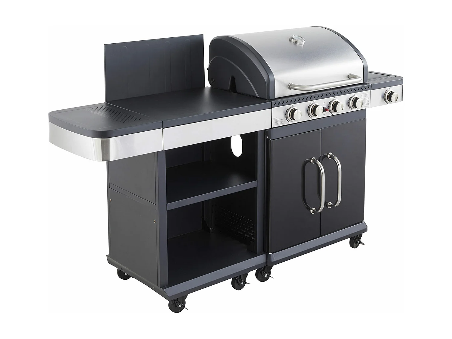 Barbecue au gaz FIDGI 4 avec desserte - COOK'IN GARDEN