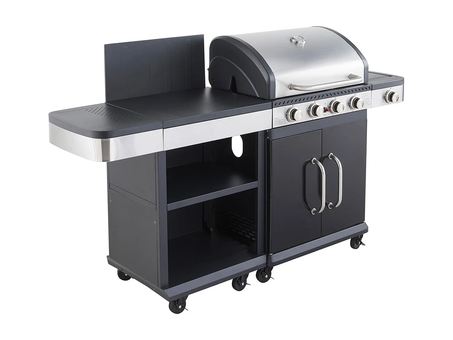 Barbecue au gaz FIDGI 4 avec desserte - COOK'IN GARDEN