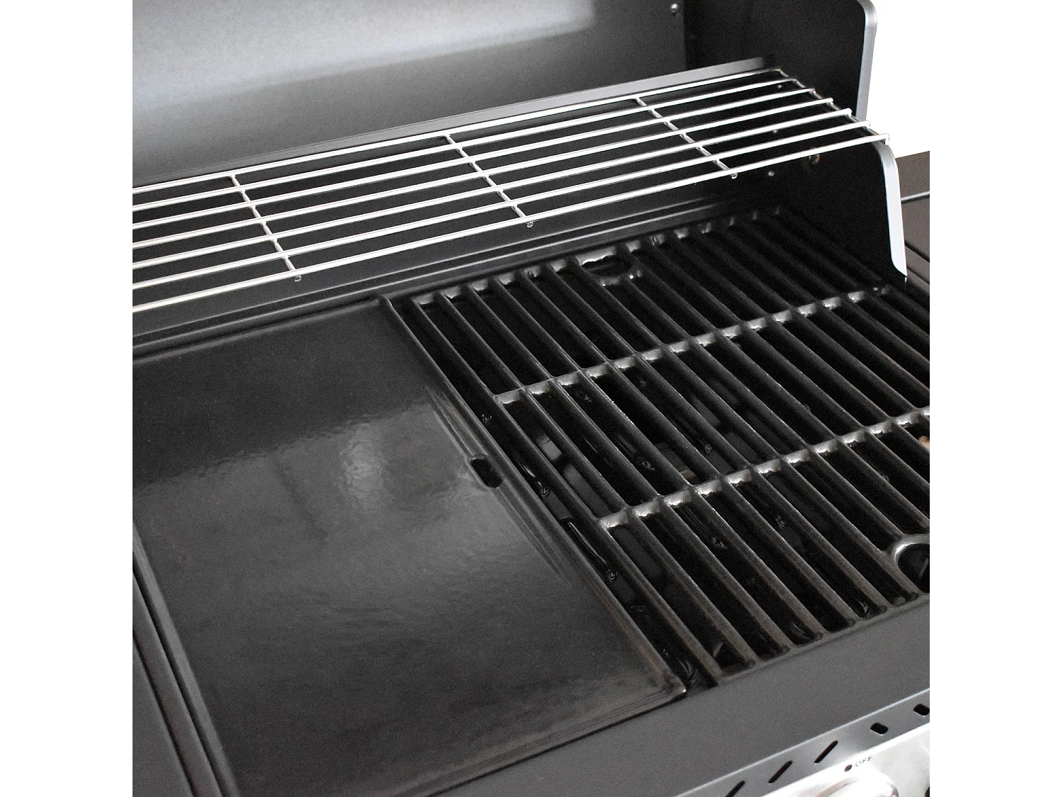 Barbecue au gaz FIDGI 3 avec thermomètre - 3 brûleurs + réchaud 11,5kW - COOK'IN GARDEN
