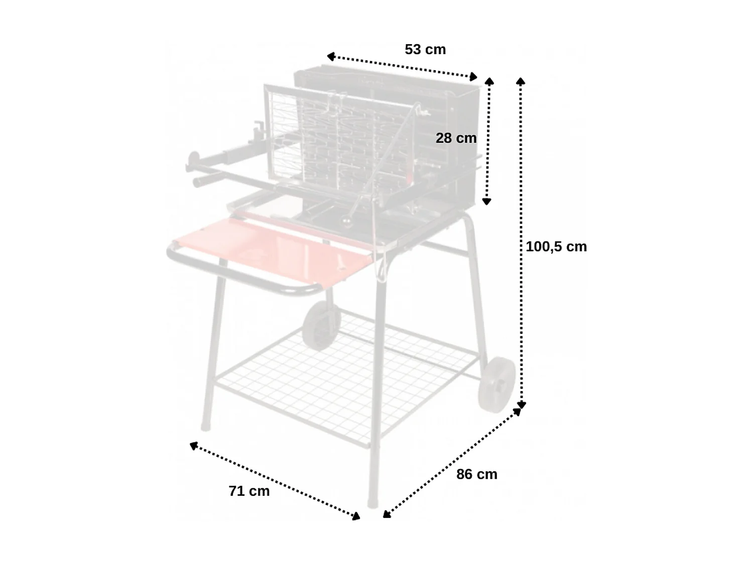 Barbecue au charbon de bois à foyer vertical RAYMOND - SOMAGIC