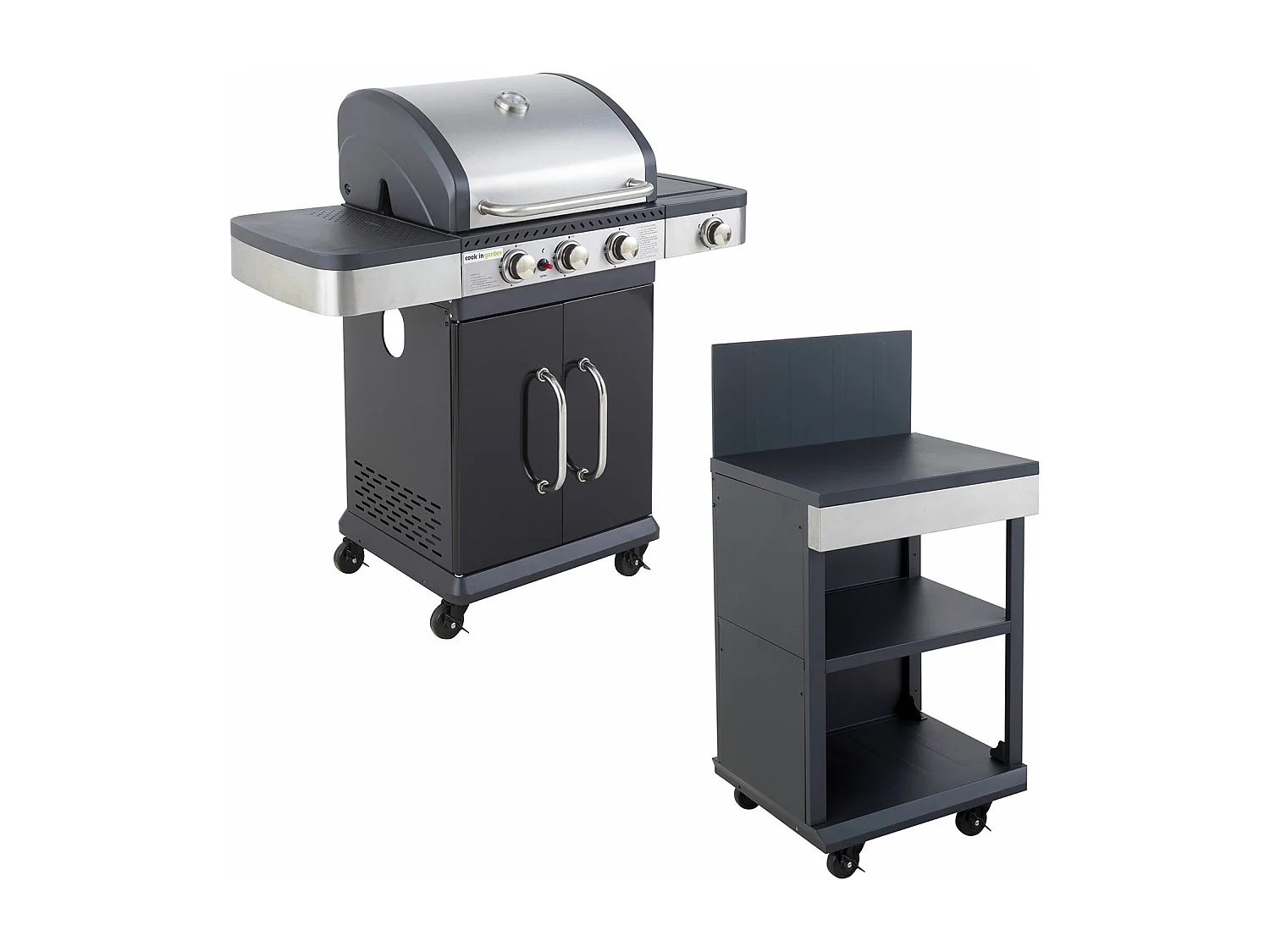 Gasbarbecue FIDGI 3 met sideboard