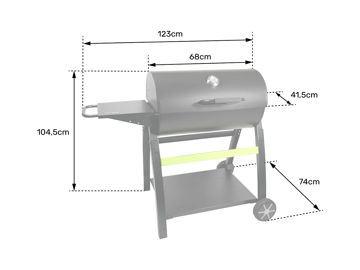 Barbecue au charbon de bois TONINO 70 - COOK'IN GARDEN