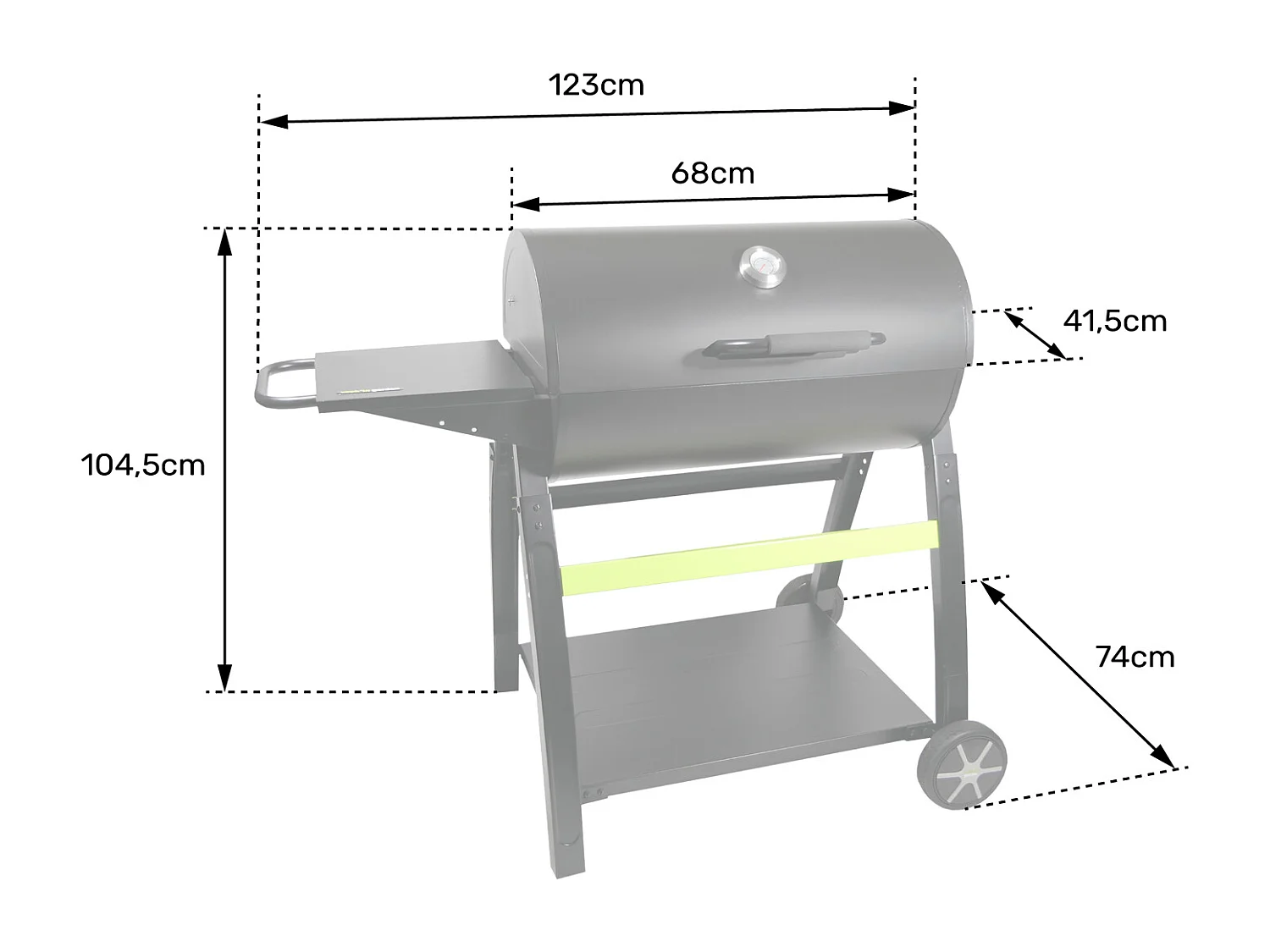 Barbecue au charbon de bois TONINO 70 - COOK'IN GARDEN
