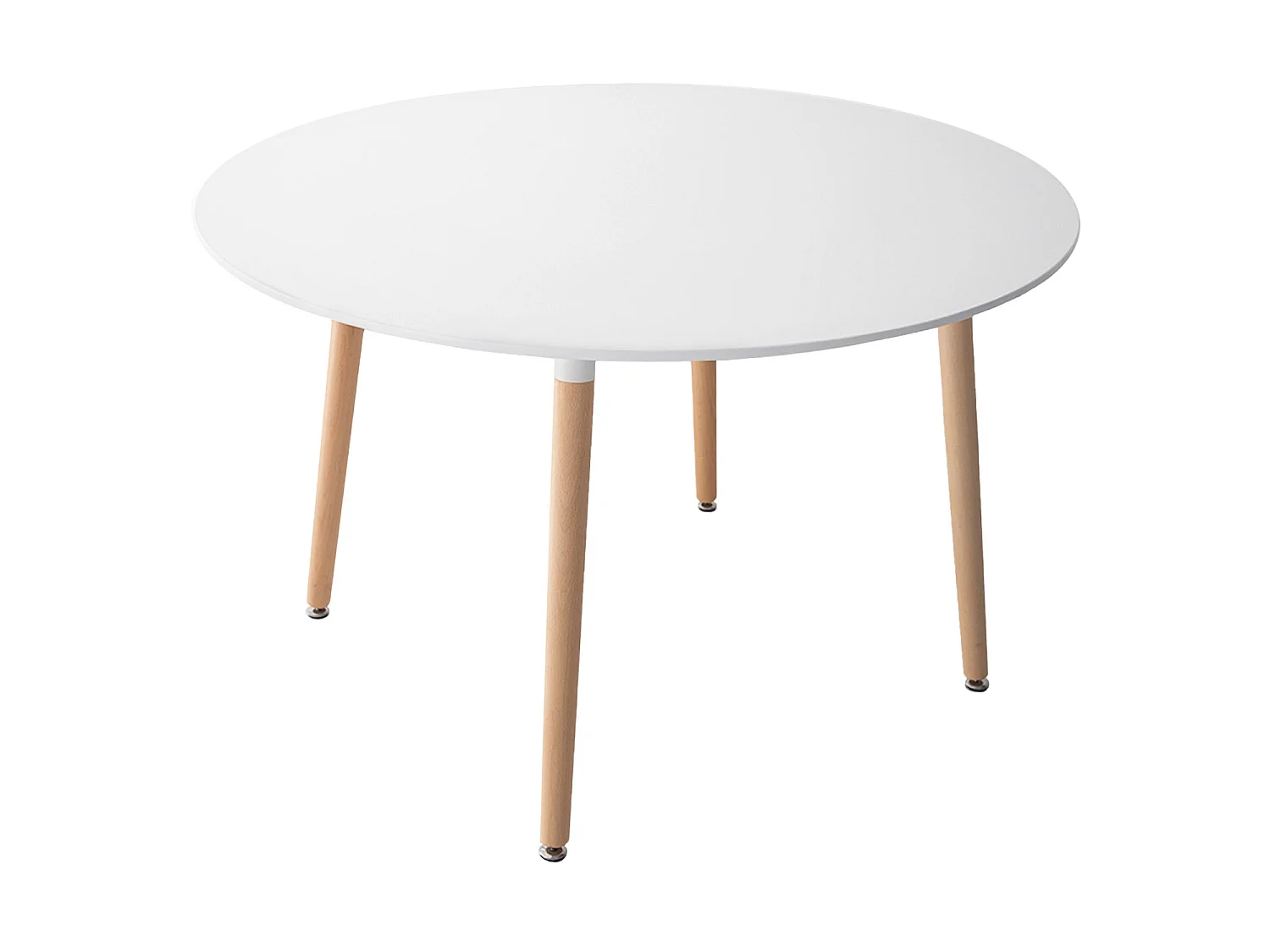 Ensemble table ronde 120cm MARTHA et 4 chaises NORA blanc - HAPPY GARDEN