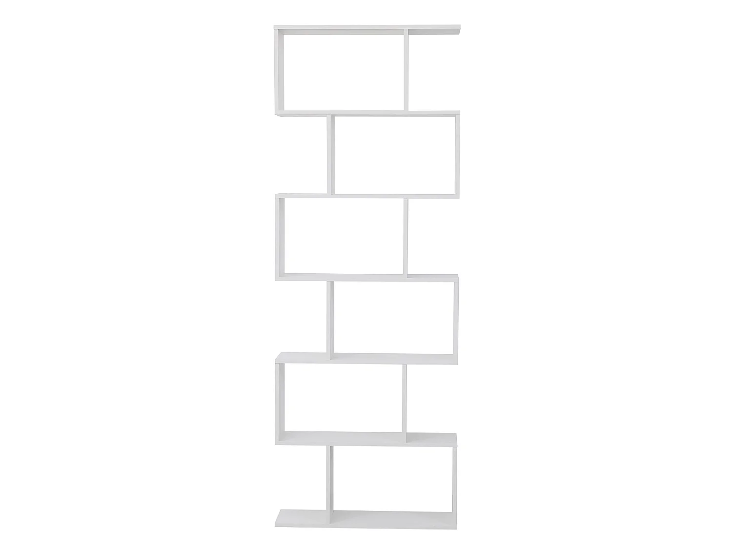 Bibliothèque 6 étagères blanche VIRGINIA - HAPPY GARDEN