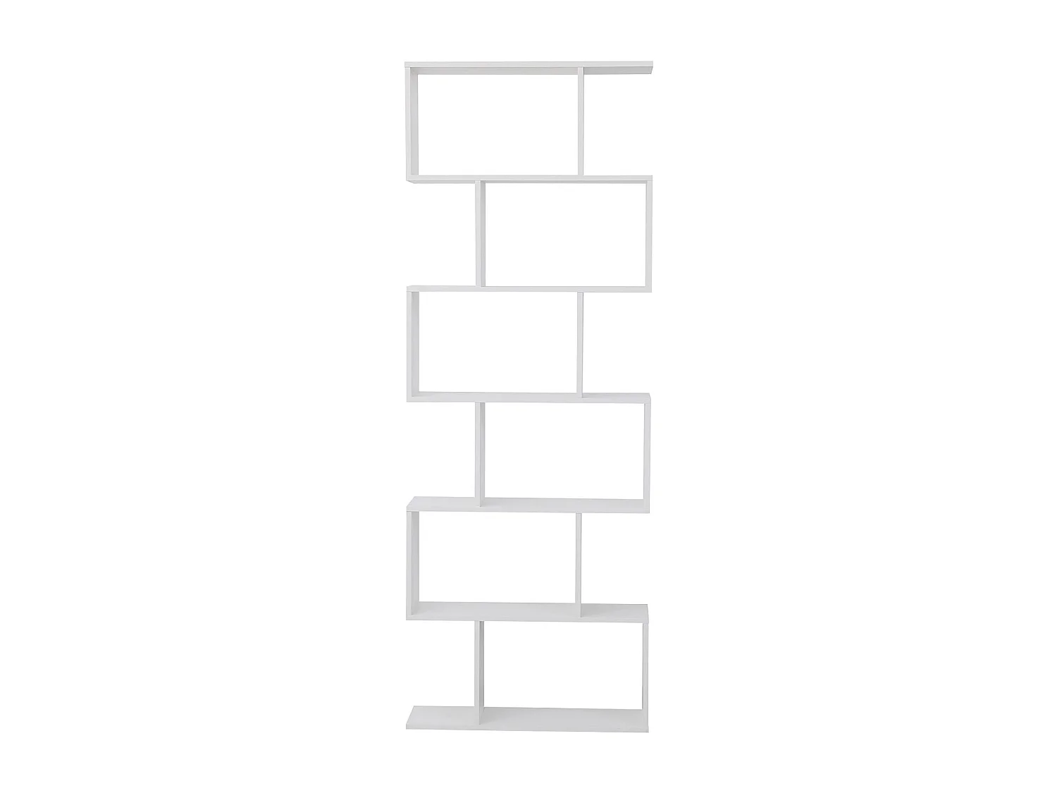 Bibliothèque 6 étagères blanche VIRGINIA - HAPPY GARDEN