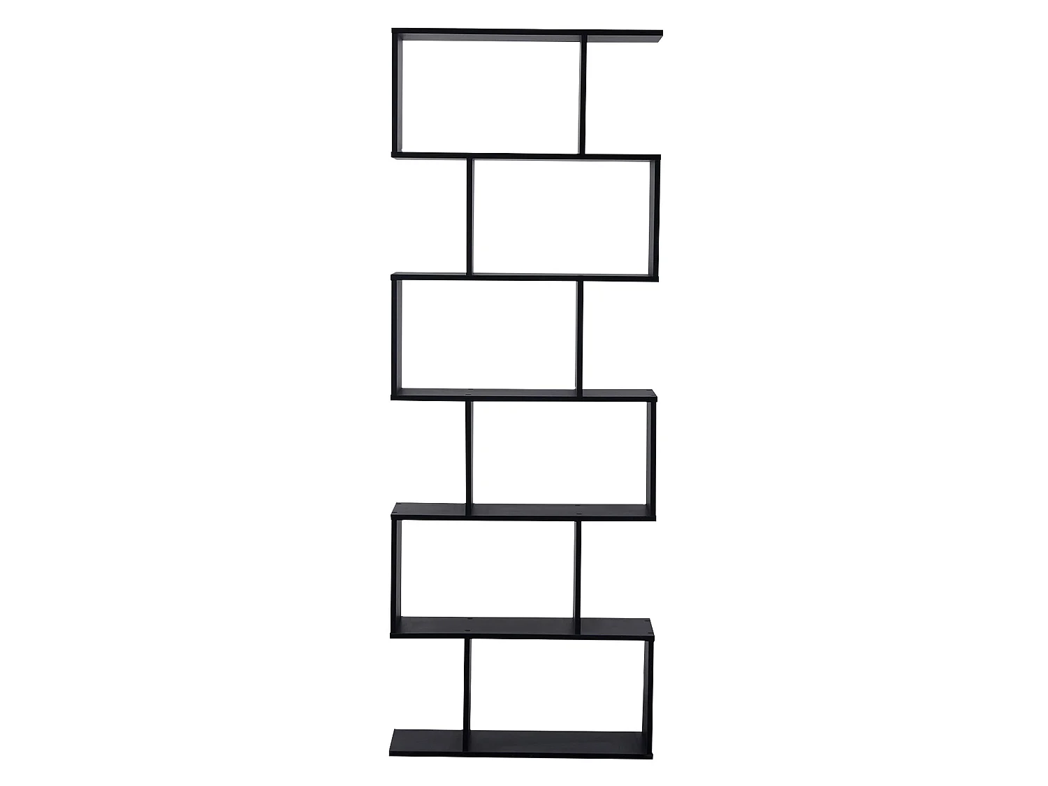 Bibliothèque 6 étagères noire VIRGINIA - HAPPY GARDEN