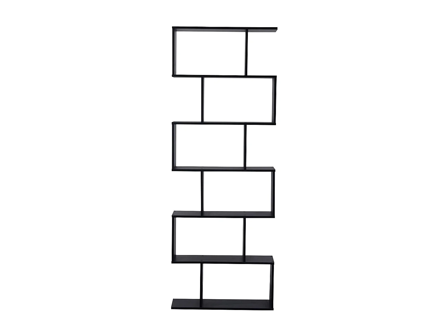 Boekenkast 6 planken zwart VIRGINIA