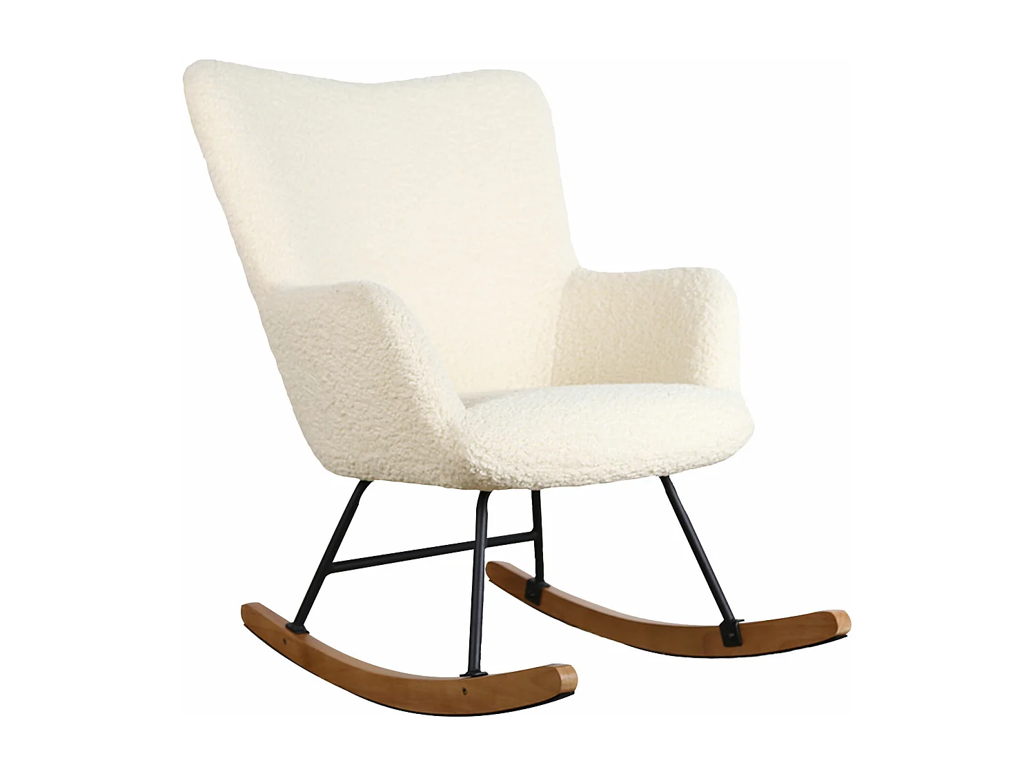 Schommelstoel in ecru badstof KAIRA