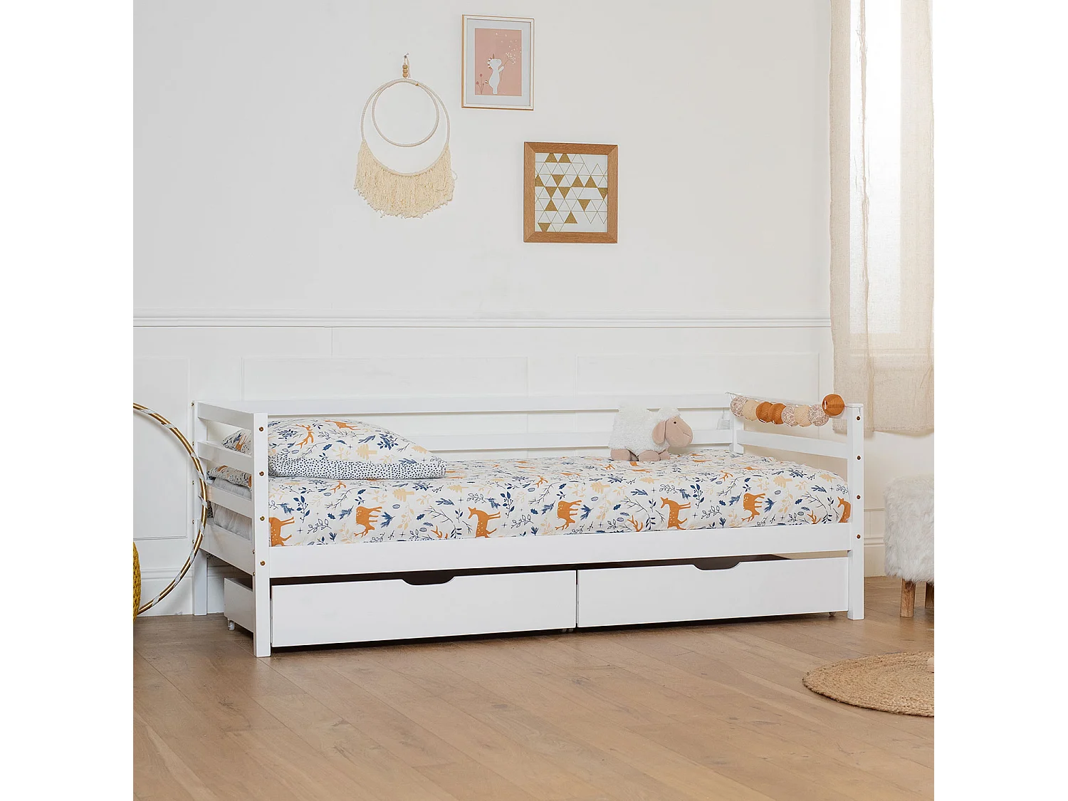 Cama para niños 190 x 90 cm con cajones JULES