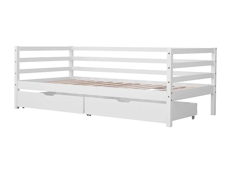 Lit banquette pour enfant 190x90cm avec tiroirs JULES - HAPPY GARDEN