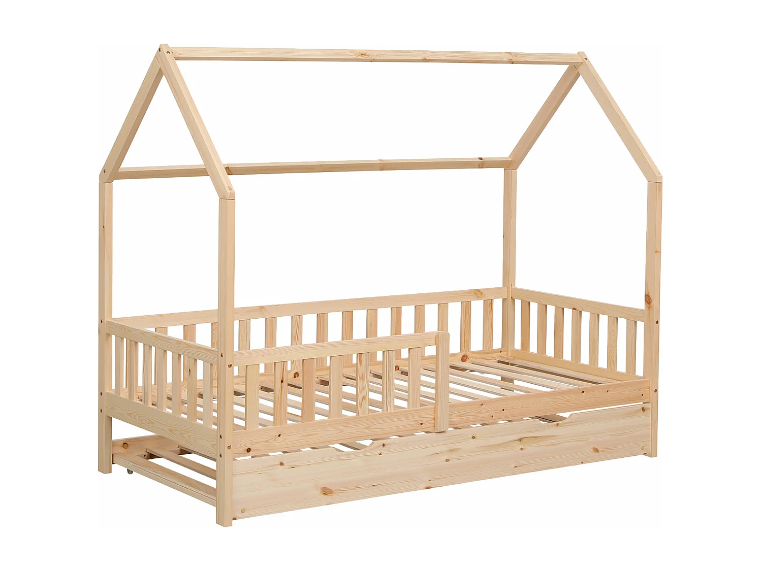 Lit cabane gigogne pour enfant 190x90cm en bois MARCEAU - HAPPY GARDEN