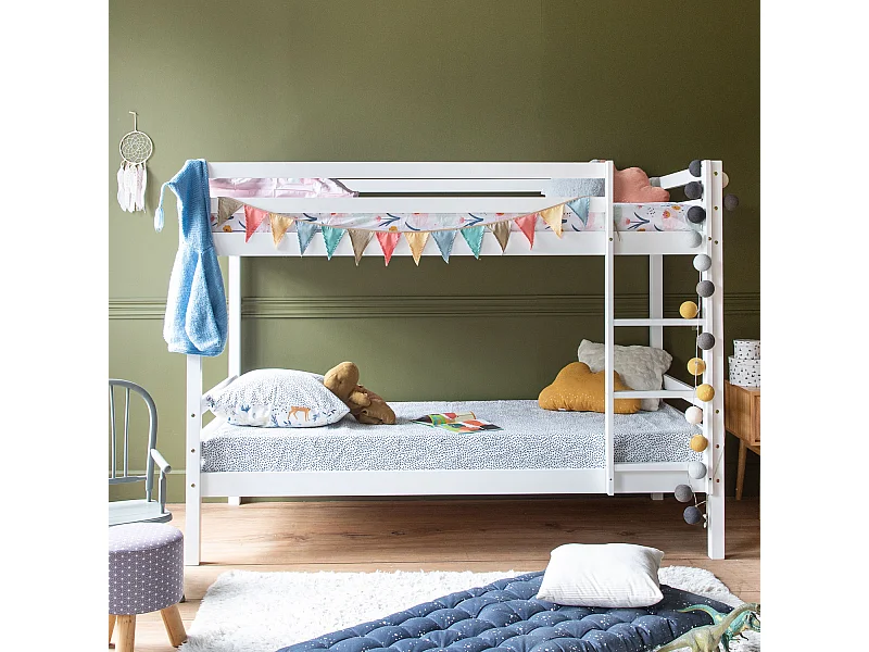 Letto a castello per bambini 190x90cm bianco AMBER