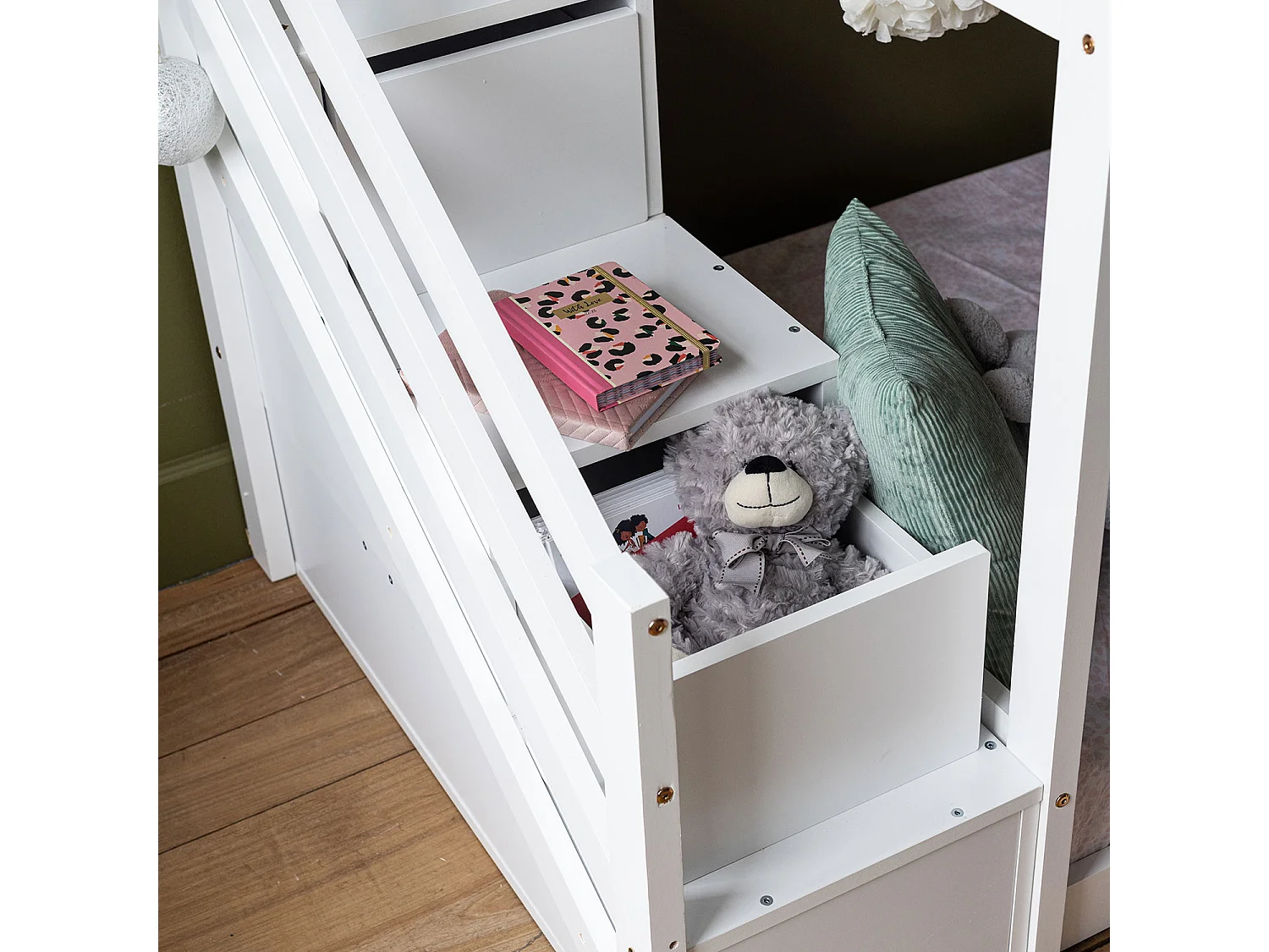 Etagenbett für Kinder 190x90cm weiß CELESTINE