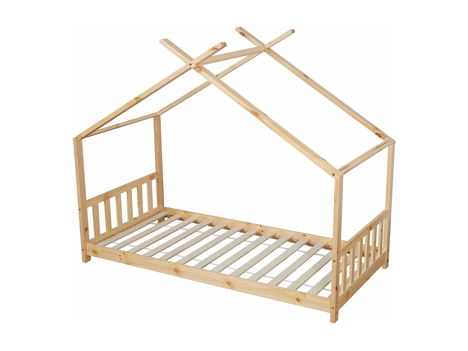 Lit cabane pour enfant 190x90cm en bois GASPARD - HAPPY GARDEN