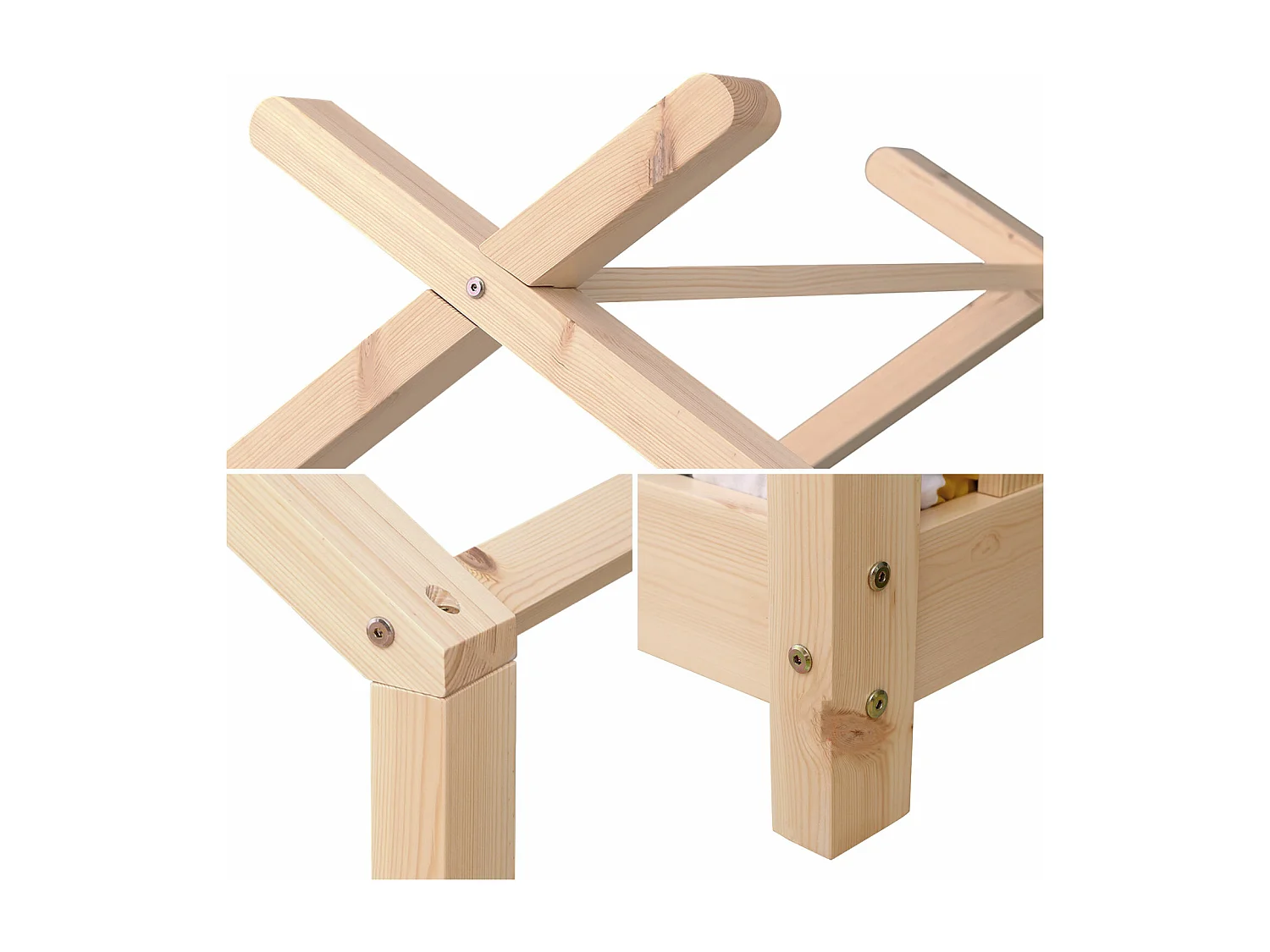 Lit cabane pour enfant 190x90cm en bois GASPARD - HAPPY GARDEN