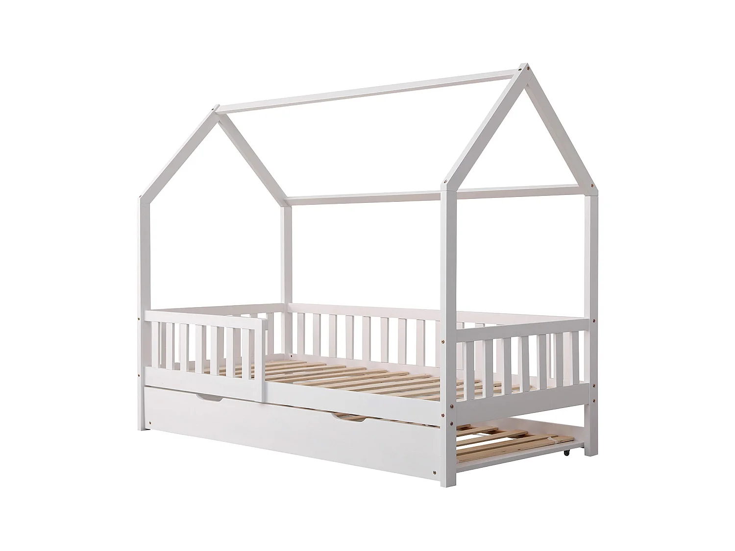 Cama cabaña nido para niños 190x90cm blanca MARCEAU