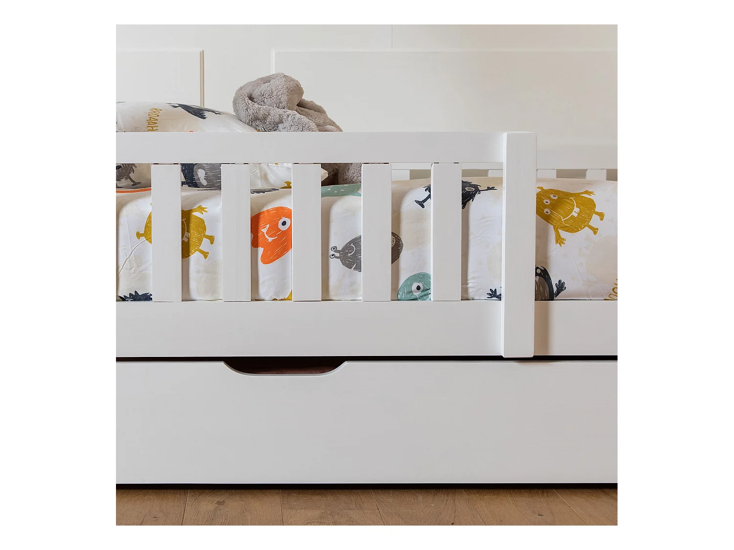 Cama cabaña nido para niños 190x90cm blanca MARCEAU