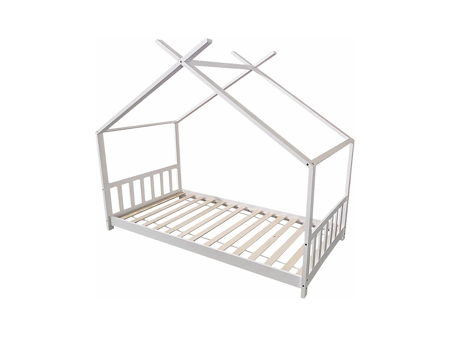 Hüttenbett für Kinder 190x90cm weiß GASPARD