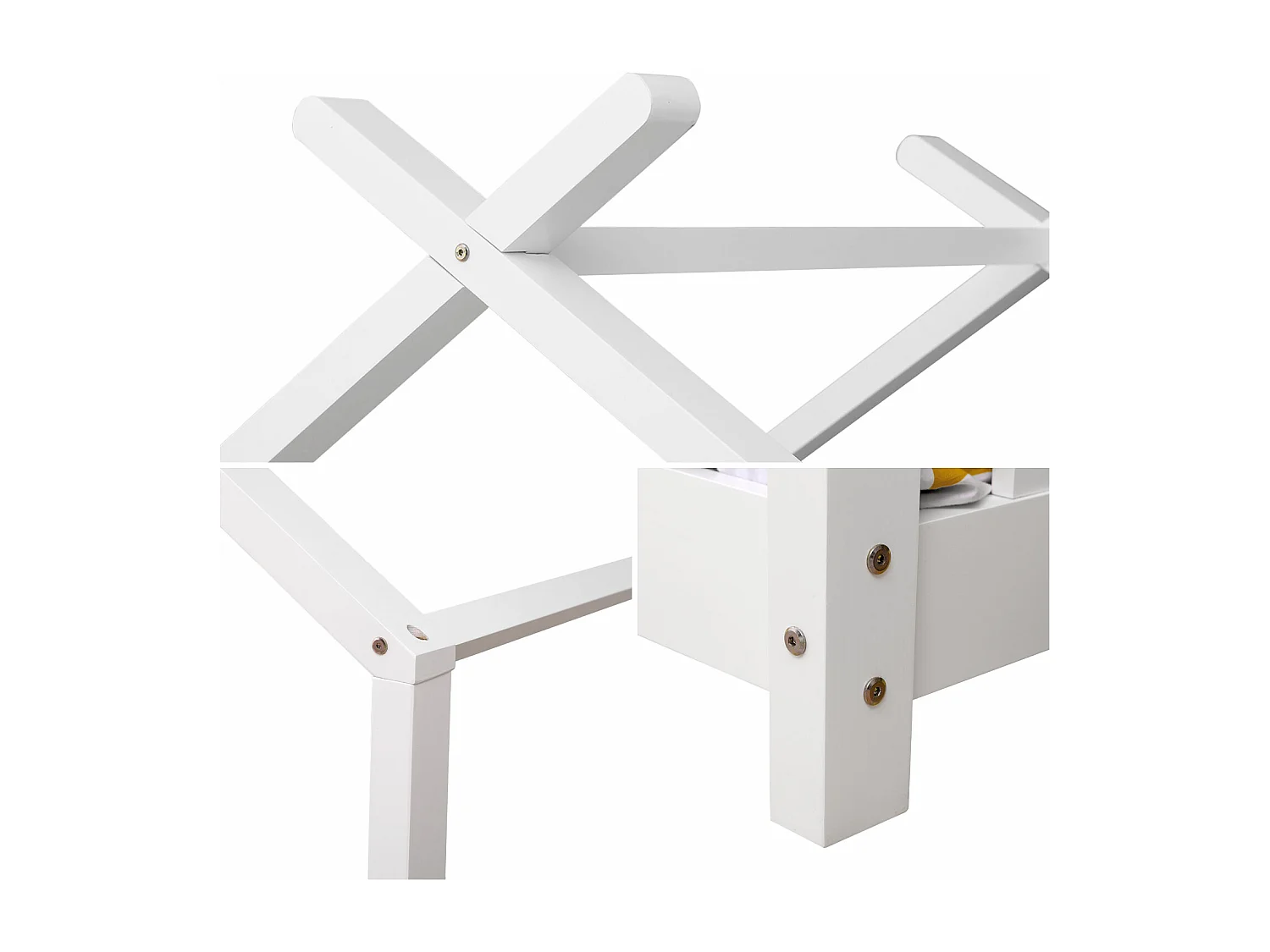 Hüttenbett für Kinder 190x90cm weiß GASPARD