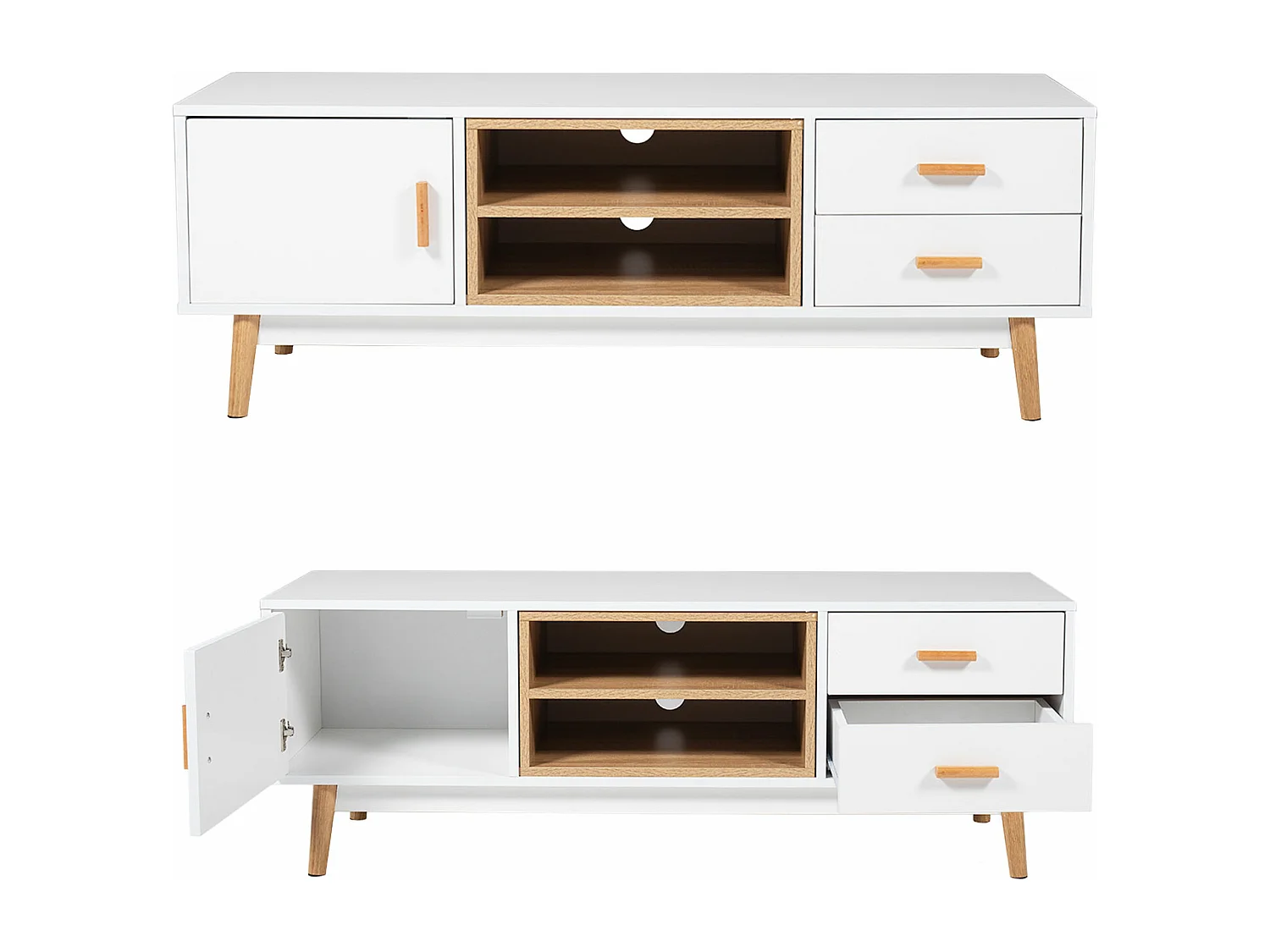 Meuble TV ROSS blanc - HAPPY GARDEN
