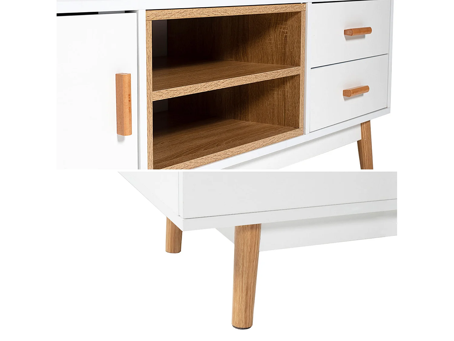 Meuble TV ROSS blanc - HAPPY GARDEN