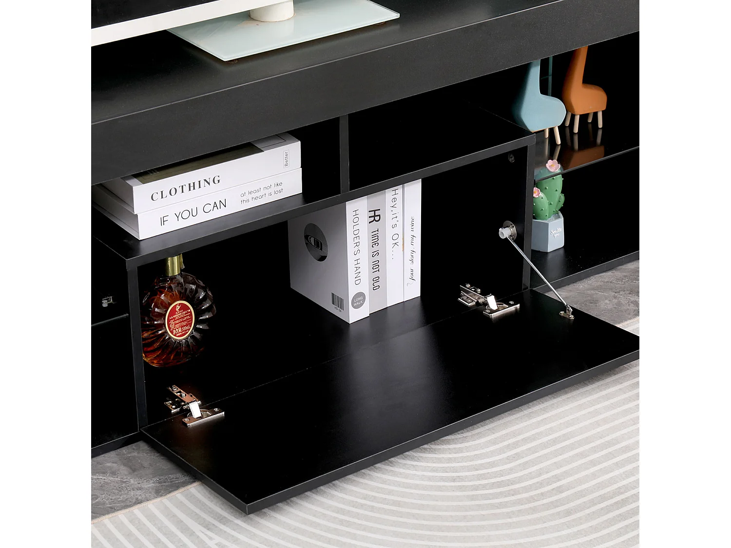 TV-meubel 140cm zwart met LED DARYL